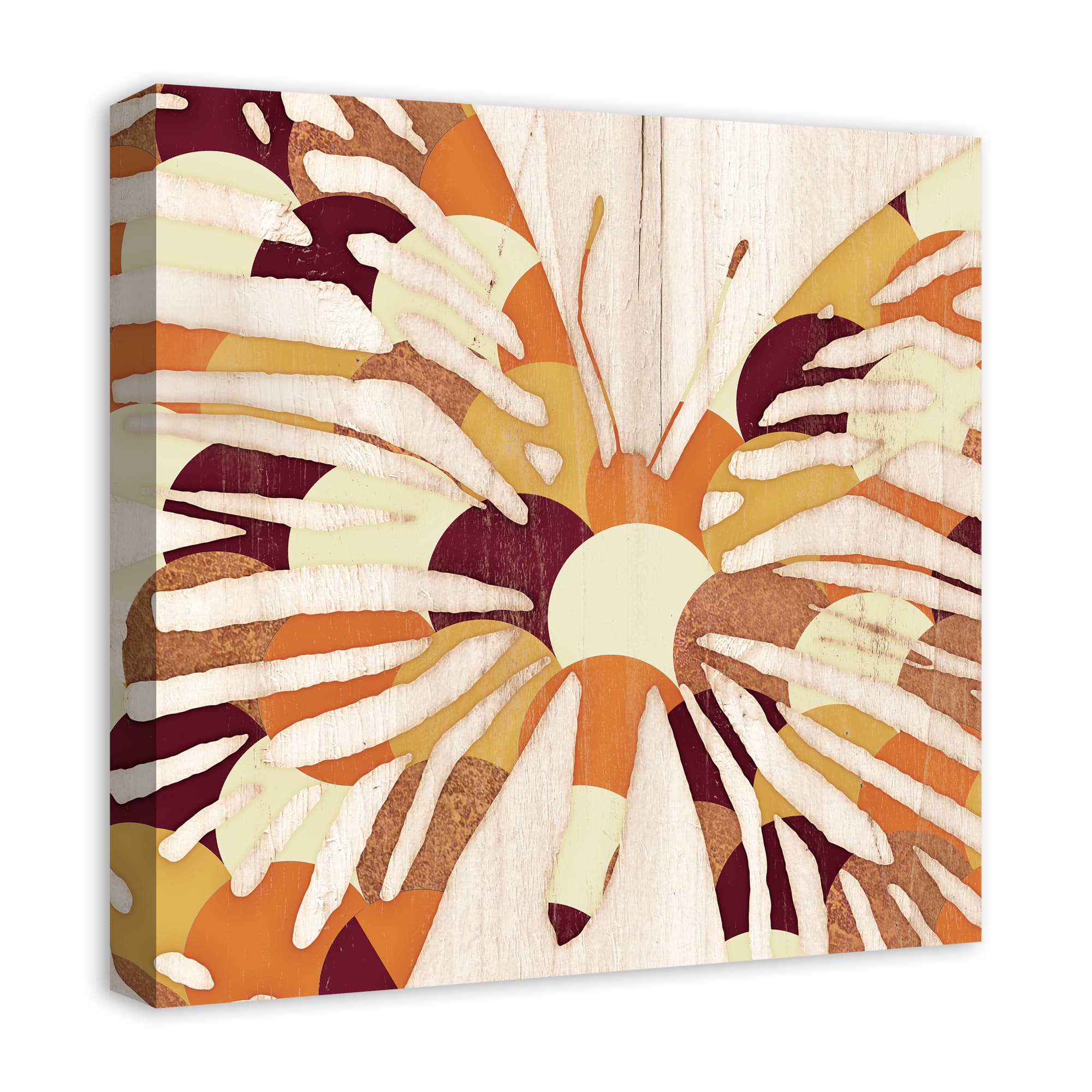 Spice Tone Butterfly Sillhouette 20" x 20" Canvas Wall Art